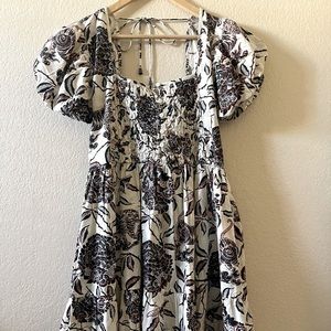 Short floral print dress